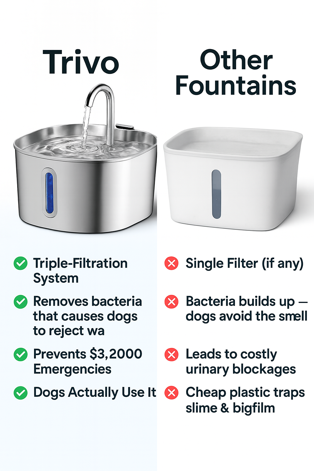 Protect your dog from dehydration and urinary emergencies with Trivo
