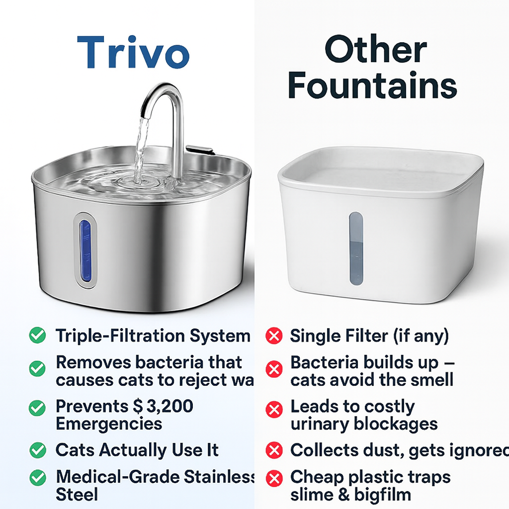 Protect your cat from dehydration and urinary emergencies with Trivo