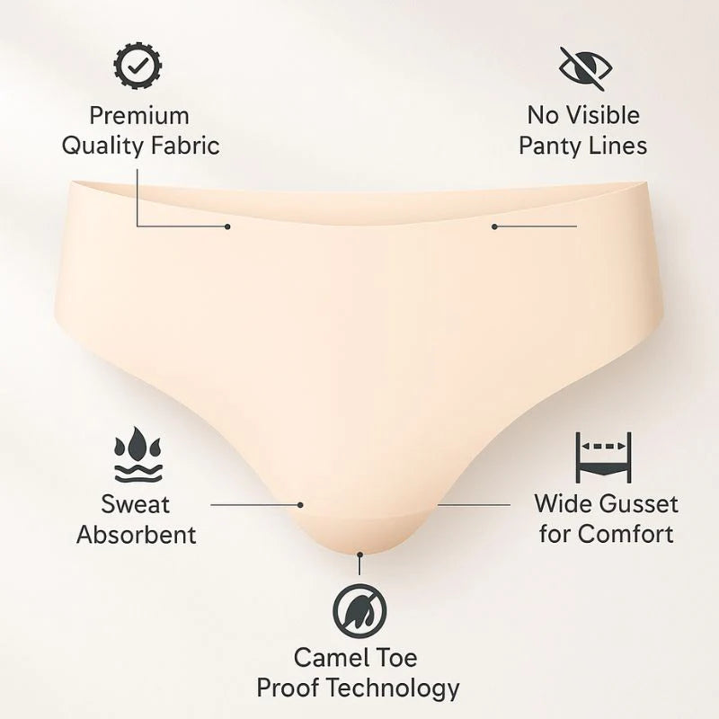 Trivo Invisible Camel Toe Thong